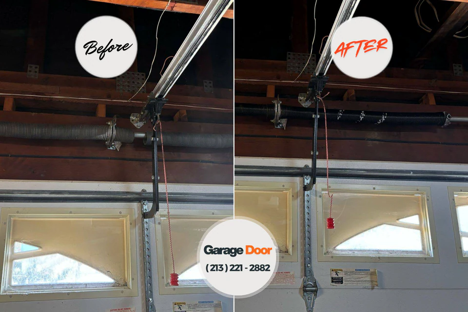 Before and after: garage door repair West Hurley, NY